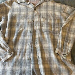 Plaid Button-Up Jacket